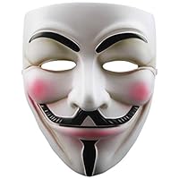 V for Vendetta Anonymous Guy Fawkes Resin Cosplay Mask Party Costume Prop Toys White