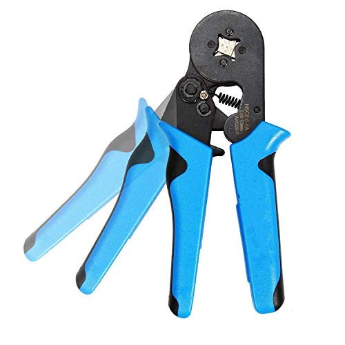 Hotgirlhot Crimper Plier HSC8 6-4 0.08-10 mm²,Self Adjusting Ratcheting Ferrule Crimper Plier Crimping Tool Bootlace Ferrule Wire end Cord end lug
