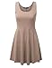 TWINTH Flared Dress Sleeveless Summer Beach Casual