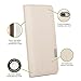 Moshi Overture for iPhone 8 Plus/7 Plus Case, Wallet Folio Cover with Vegan Leather, Folding Stand, Military-Grade Drop Protection, Wireless Charging Compatible, Sahara White