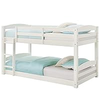Dorel Living Sierra Twin Over Twin Bunk Bed in White