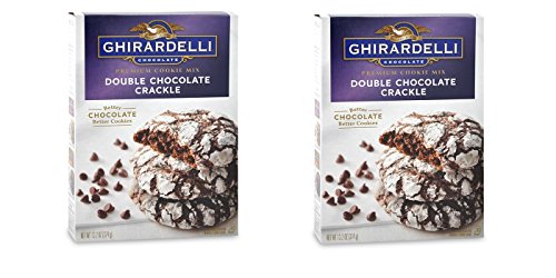 Ghiradelli Double Chocolate Crackle Premium Cookie Mix, 13.2 oz. (Pack of 2)