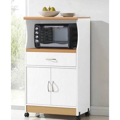 Compact Microwave Stand with Cabinet Storage for Kitchen