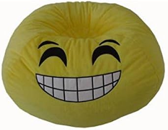 Grin Durable Polyester Fabric Double-Stitched Seams Ergonomic Seating Position Bean Bag, Dimensions 28Lx28Wx14H