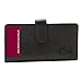 Buxton Heiress Pik Me Up - Checkbook & Credit Card Holder Wallet, Black-rfid Protected
