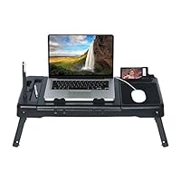 DG SPORTS KND7102DG Sports Laptop Table Stand Repositionable LED Light Integrated Cooling Fan with 4 USB Ports