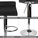 Set of 2 Barstool, Adjustable Swivel Bar Stools with PU Leather and Chrome Base, Gaslift Pub Counter Chairs, Black