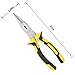 DOWELL Needle Nose Pliers Long Nose Pliers 8 Inch with Wire Cutter for Jewelry Nickel Chromium Steel Construction And Professional Handle