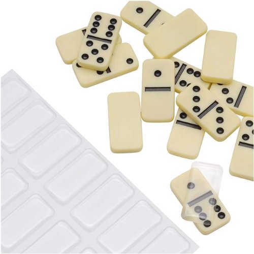 Plastic Domino Jewelry Pendant Tiles And Epoxy Stickers - For Pendant Necklaces