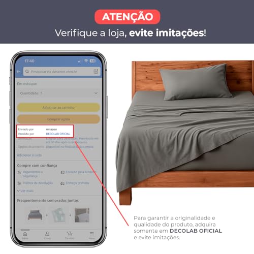 Decolab Jogo de Lençol Malha 100% Algodão Extra Macio - Roupa De Cama Antiácaro, Inclui Lençol Com Elástico (Forro) E Fronhas (Cinza-escuro, Solteiro Completo)