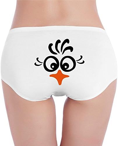 Custom Rooster Face Women's Cotton Hipster Panty Low Rise Traceless White