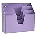 Acrimet Horizontal Triple File Folder Holder Organizer (Purple Color)