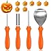 IREGRO Pumpkin Carving Kit, Heavy Duty Stainless Steel Pumpkin Carving Tools Set with 10 Carving Stencils for Halloween Pumpkin Sculpting