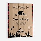 Personalized Lumberjack Baby Shower Welcome
