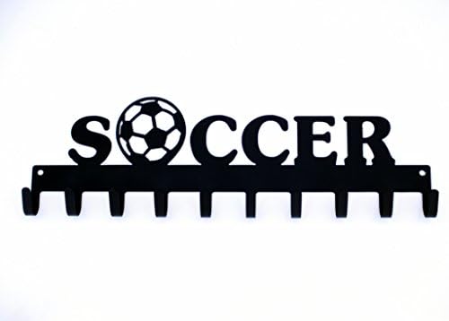 Soccer Medal Hanger Black