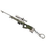 N.egret PUBG AWM Sniper Rifle Jewelry Keychain Gaming Gift Ring for Teammate Best Friend (AWM)