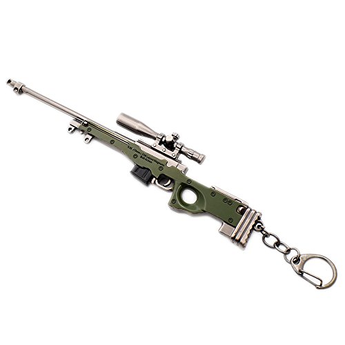N.egret PUBG AWM Sniper Rifle Jewelry Keychain Gaming Gift Ring for Teammate Best Friend (AWM)
