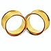D&M Jewelry 4 Pairs Stainless Steel Double Twin Flare Flesh Tunnel Ear Plug Gauge 5/8