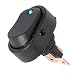 HOTSYSTEM DC12V 30A Rocker Toggle Switch ON-OFF Control SPST LED Illuminated 3Pin Triangle Plug for Car Motorcycle Boat Marine Truck Trailer Auto and More (Blue,1-Pack) primary