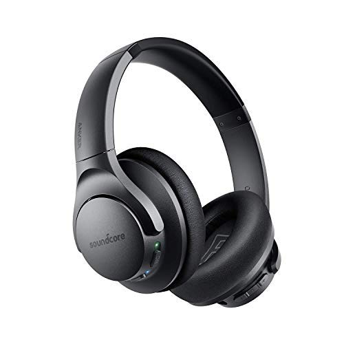 Anker Soundcore Life Q20 Bluetooth Headphones, Hybrid Active Noise Cancelling, 30H Playtime, Hi-Res Audio, Deep Bass, Memory Foam Ear Cups and Headband, Wireless Over Ear Headphones for Travel, Work