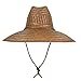 CTM® Palm Straw Lifeguard Hat with Wide Brim, Natural