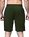 GYS Men's Bamboo Viscose Pajama Shorts Soft Lightweight Knit Sleepwear Shorts with Pockets, Army Green, Large