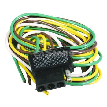 Stens 425-082  Trailer Connector, Female End, Vehicle End, Flat Four Pole, 3 Female and 1 Male