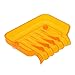MMRM Clear Plastic Waterfall Drain Soap Dish with Suction Cup Bathroom Orange