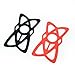 Bike Mobile Phone Security Rubber Bands Grips Replacement Rubber Silicone Straps for Universal Bike Motorcycle Handlebar Fits All iOS Android Smartphone GPS other Devices 2pcs(Black & Red)