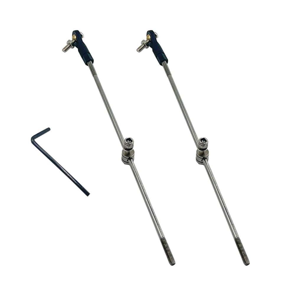 2PCS RC Boat Push Rod Kit Plastic Tie Rod Ends Ball