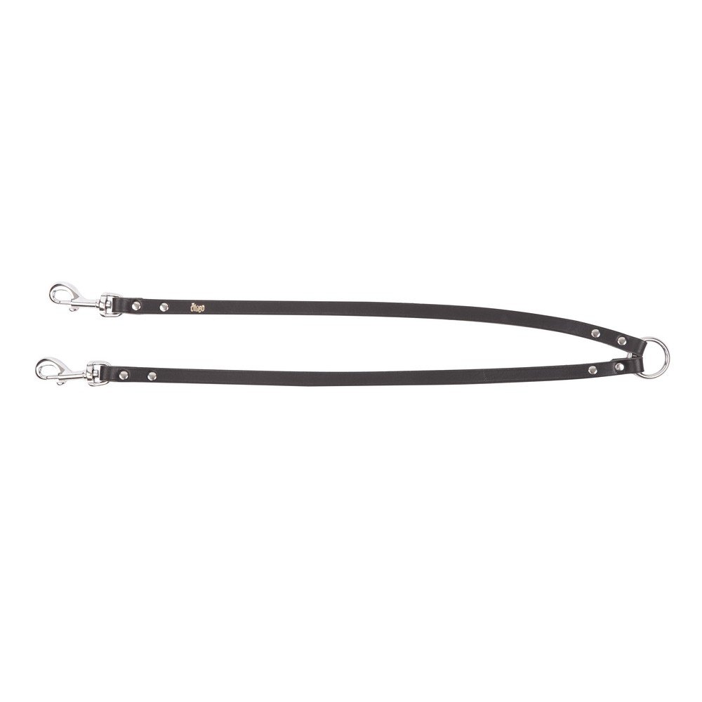 Dingo Leather Splitter, Durable Coupler to Separate Dogs, Classic Fashion Black 10646