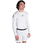Progress Jiu Jitsu Academy Long Sleeve Sleeve Rashguard | Comfortable and Durable BJJ Rash Guard | Flexible Rash Guard for Grappling | Moisture-Wicking Compression Tops for Men and Women | White - XL