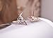 Carfeny Rose Gold Stud Earrings Triangle Shaped CZ Earrings for Women Expertly Made of Sparkling Starlight Round Cut Cubic Zirconia, Gift for Her