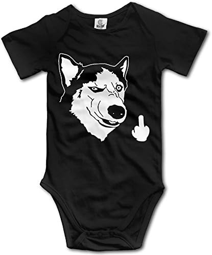 Infants Boy's & Girl's Husky Fuck Off Short Sleeve Bodysuit Outfits For 6-24 Months