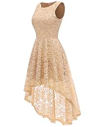 MEETJEN vestido de encaje floral para dama de honor, estilo vintage, para cóctel, baile de graduación