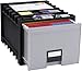 Storex Archive Storage Box for Letter Size Hanging Files, 18-Inch Depth, Black/Grey (61179U01C)