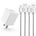 KerrKim Phone Charger, Nylon Braided Cord 6 Feet Extra Long Durable Data Sync Fast USB Plug Cube Dual Port USB Charger Compatible with iPhone X/8/7/6S/6/Plus/5S/5C/SE/5/iPad Mini/iPod and More