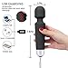 Lamantt Rechargeable Personal Wand Massager,Cordless Personal Massager Handheld with 20 Patterns & 8 Speeds Waterproof and USB Wand Massage, Recovering Back Neck Legs (Black-1)