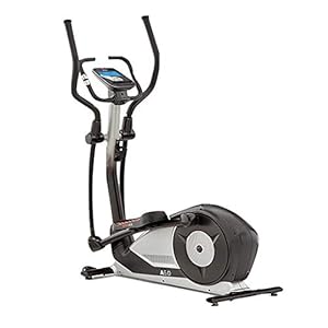 Elliptical Exercise Machine, Silent Elliptical Trainer with IPAD Bracket and Heart Rate Test, Easily Move with A Moving Wheel, for Office, Gym