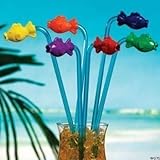 Fun Express FX IN-3/1564 Plastic Tropical Fish Straws (2-Pack of 12)