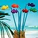 Fun Express FX IN-3/1564 Plastic Tropical Fish Straws (2-Pack of 12)
