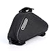 Ellen Tool Tube Bike Pouch Bicycle Bag Water Resistant Polyester Triangle Front Pouch Kit for Easy Access and Smooth Storage for Wallet, Cellphones, Snacks etc. - Safety Biking Black