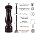 KITCHITERIA Wood Pepper Grinder Mill - Smooth, Consistent Carbon Steel Grinding Mechanism - High Quality, Comfortable, User-Friendly, Elegant and Long Life - 8.5 Inches