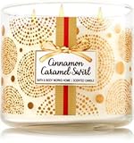 Bath & Body Works Cinnamon Caramel Swirl Candle - 3 Wick Scented Candle 14.5 oz./411 g