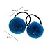 16 Pcs (8 Pairs) Pom Balls Elastic Hair Ties for Toddler Girls' Pigtail