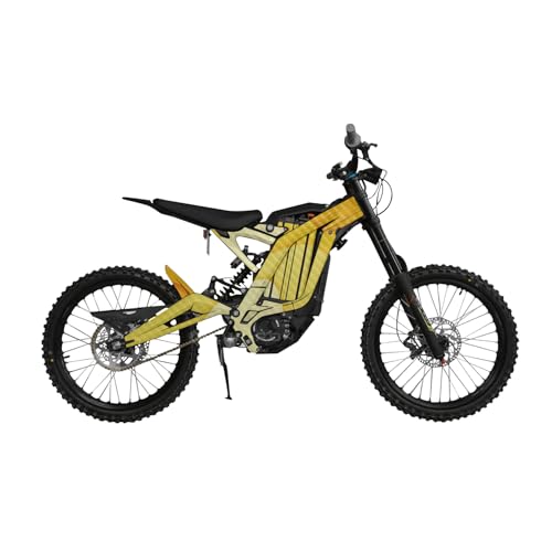 Carbon Fiber Surron Light Bee Graphics Kit Wrap - Papercraft Yellow - Sur-Ron S…