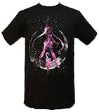 Hybrid Sailor Moon Space Silhouette Men's Black T-Shirt (Medium)