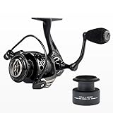 KastKing Mela II Spinning Reel - Light, Smooth Spinning Fishing Reel, 10 + 1 BB, Powerful Carbon Fiber Drag, FREE Spare Graphite Spool