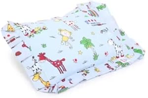 Mustard Seed Pillow for 0 to 1.5 Year with Extra Cover (Blue and Yellow Sqaure)
