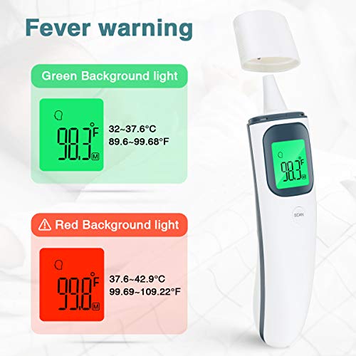 Digital Baby Thermometer for Fever, Instant Read, Infrared Medical Ear&Forehead, Prymax FC-IR101 FDA Approved. Temporal. for Kids, Infant, Adults, at Home. LCD Display, 35 Readings, 2 AAA Batteries.